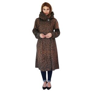 MYCRA PAC NOW Reversible DONATELLA Raincoat Leopard / Dk Bronze Brown 2-M/L